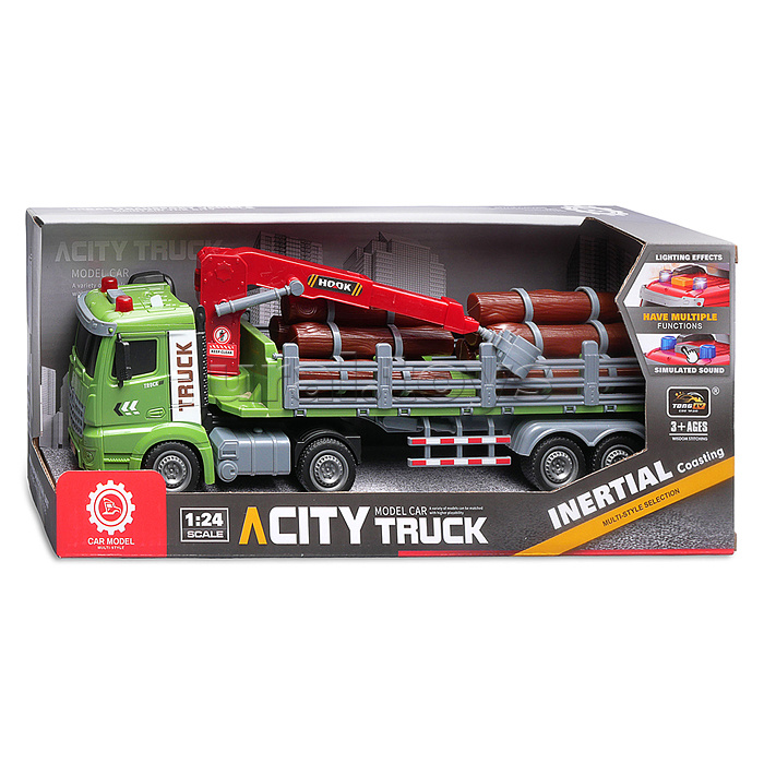 Машина "ДревоТранзит" на батарейках, в коробке