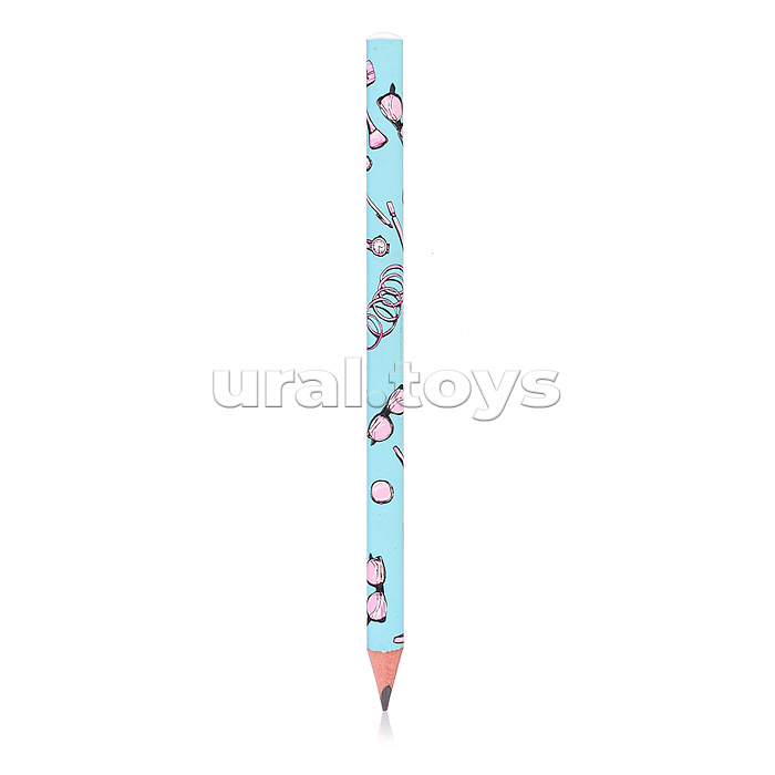 Карандаш чернографитовый "HappyGraphix  Life Style. Pink dream" 4В супер мягкий, 3,5 мм