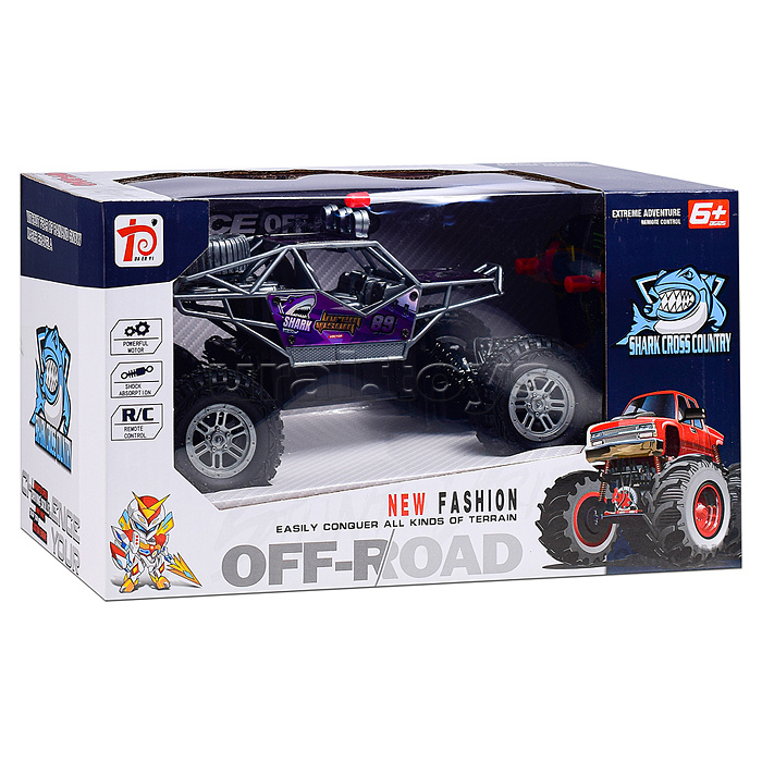 Машина "Супер Багги" р/у, 27 MHz (свет, звук, USB) в коробке