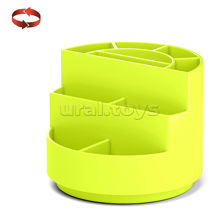 Подставка настольная вращающаяся пластиковая Mini Burger, Neon Solid, желтая Подставка настольная вращающаяся пластиковая Mini Burger, Neon Solid, желтая