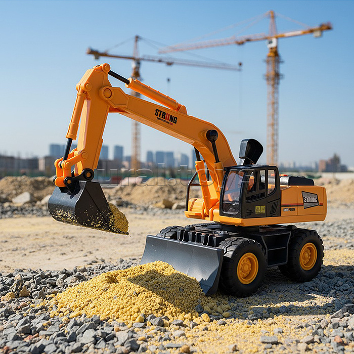 Машина "Могучий ковш" (свет, зук) в коробке