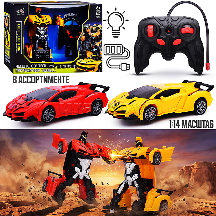 Машина трансформирующаяся в робота, р/у, 27 MHz, в коробке