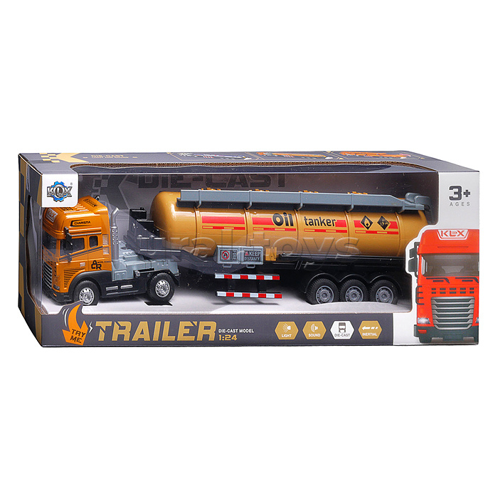 Машина "Автоцистерна" 1:24 (свет,звук) в коробке