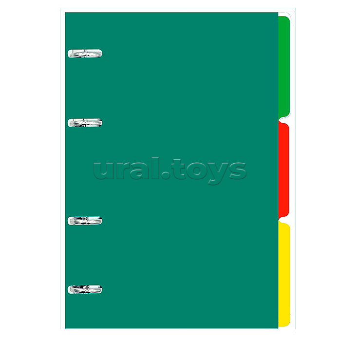 Тетрадь 120л. клетка "My Notebook. No 4" на кольцах А5 обл: цветной пластик, бум.бел.оф.70г, смен.блок, разделители
