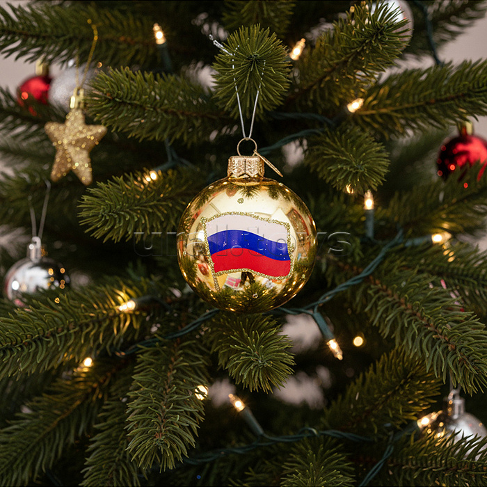 Шар "Триколор" 65 мм., в подарочной упаковке