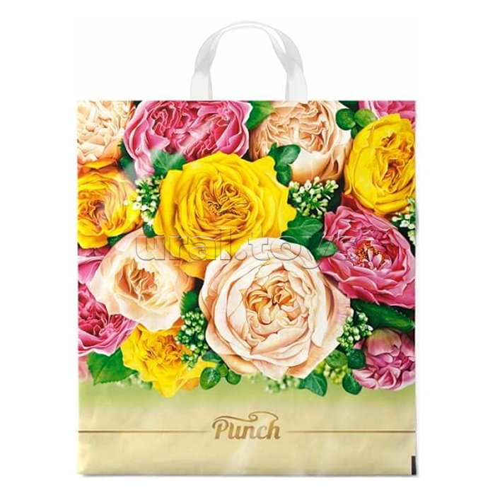 Пакет ПЭ с петлевой ручкой 38х42, 40мкм "Пунш" ПНД