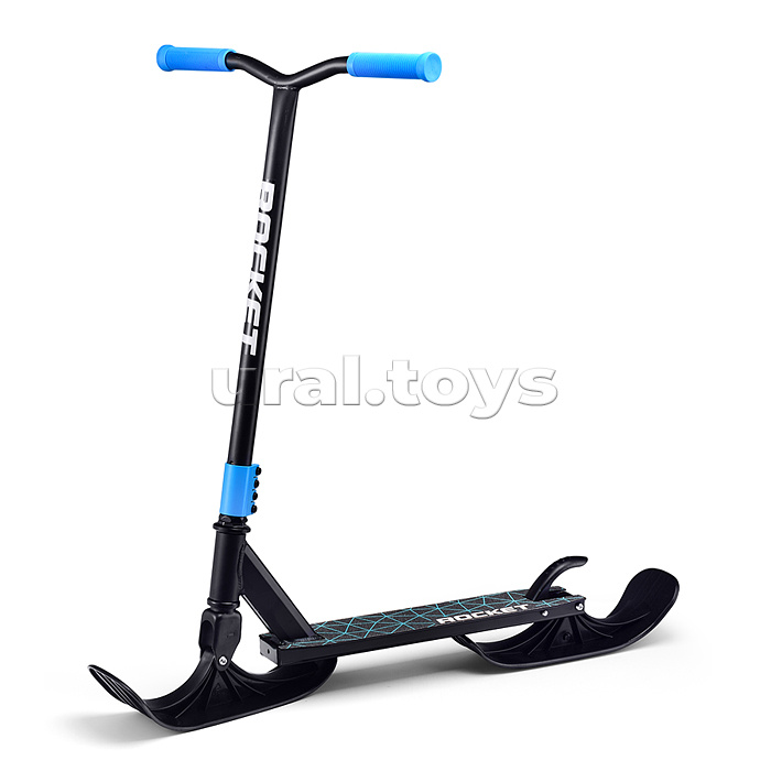 Самокат-снегокат трюковой в коробке (синий)