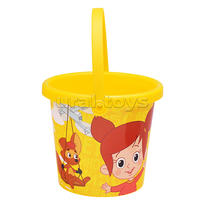 Набор "Простоквашино" №7: ведро малое с наклейкой, совок №2, грабельки №2, формочка (клубника)