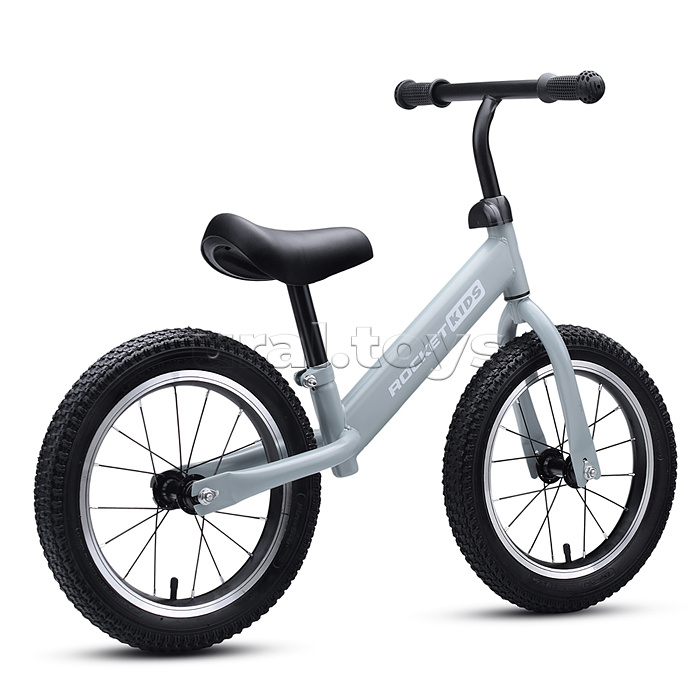 Беговел 14" Rocket, колеса надувные, цвет серый