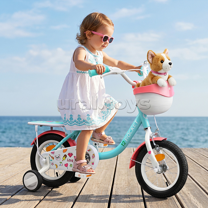 Велосипед 12" Rocket Bella, цвет бирюзовый