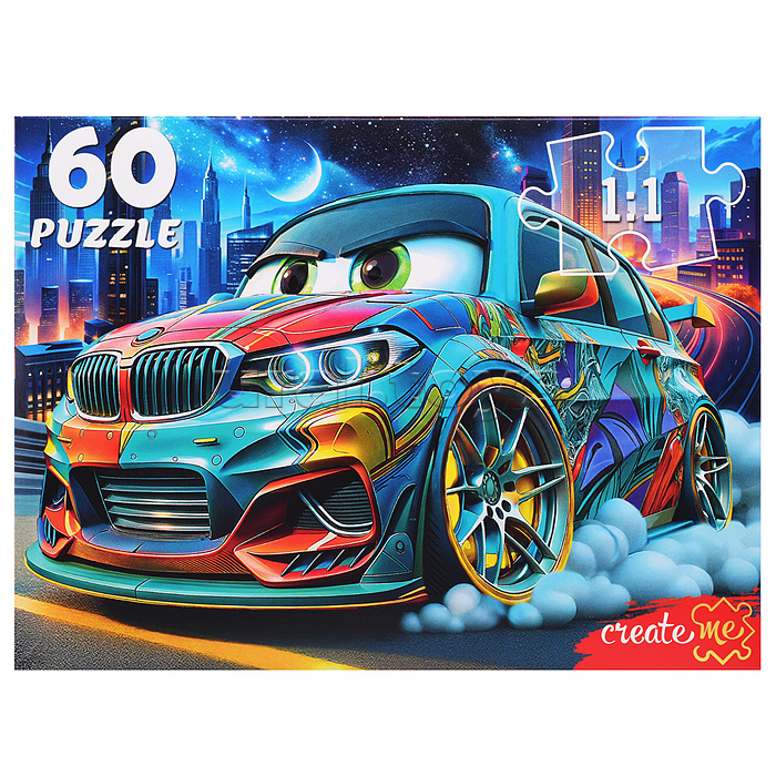 Пазлы 60 "Мощная машинка"