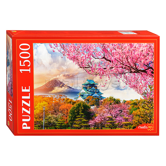 Пазлы 1500 "Япония. Замок в Осаке."