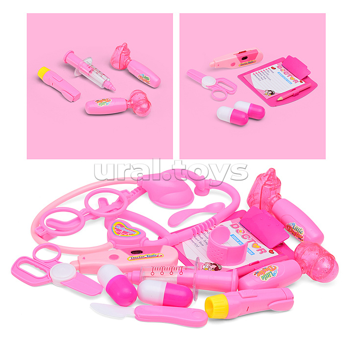 Набор доктора "Терапевтический набор" в пакете (цвет розовый)