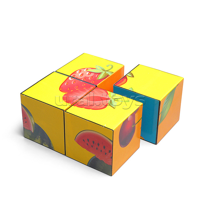 Кубики Фрукты-Ягоды 4шт