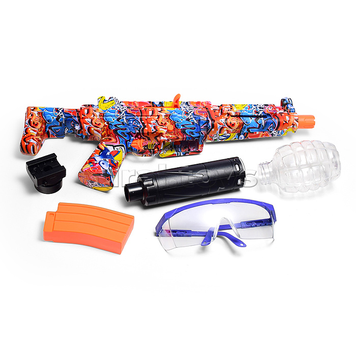 Автомат "Граффити" стреляет гелевыми пулями, в коробке