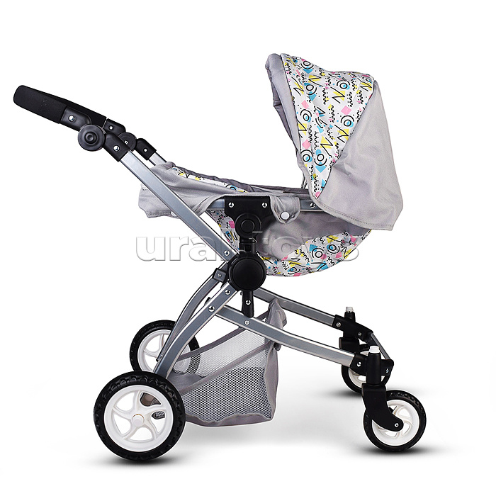 Коляская кукольная металлическая, цвет розовый