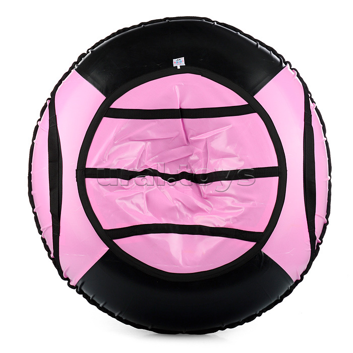 Санки-ватрушка, серия "Спорт", 120см, черно-розовая (в пакете)