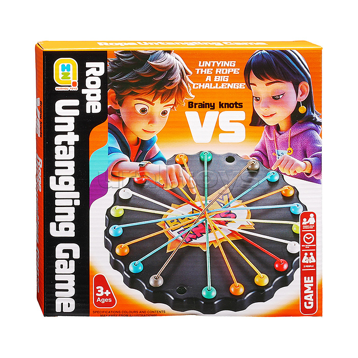 Игра настольная "Распутай шнурочки" в коробке Игра настольная "Распутай шнурочки" в коробке