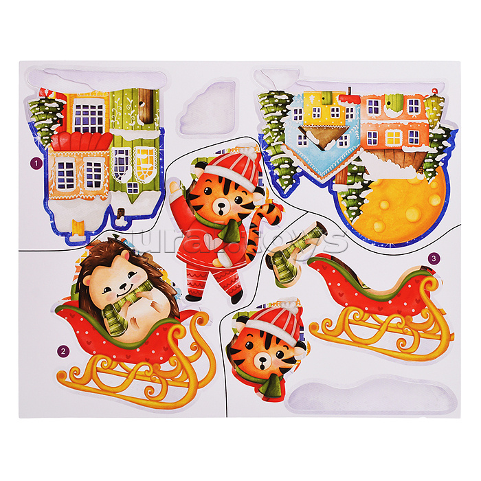 3Д аппликация. Зверята зимой 3Д аппликация. Зверята зимой