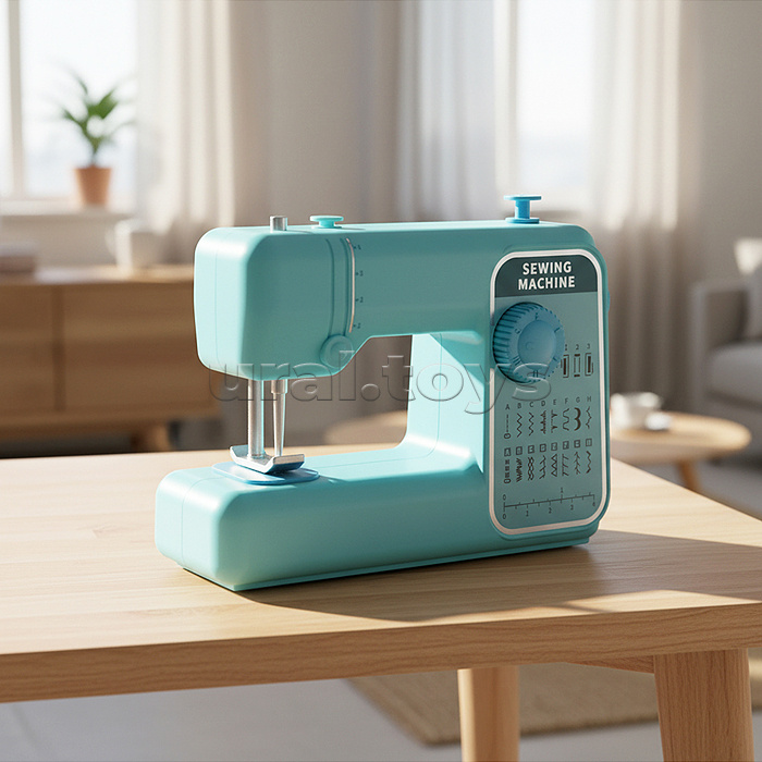 Бытовая техника "Швейная машинка" в коробке (цвет голубой)