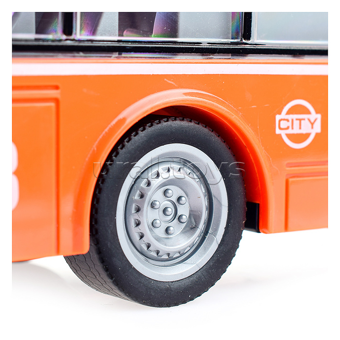 Автобус "Гармошка" 1:16 (свет, звук)  в коробке