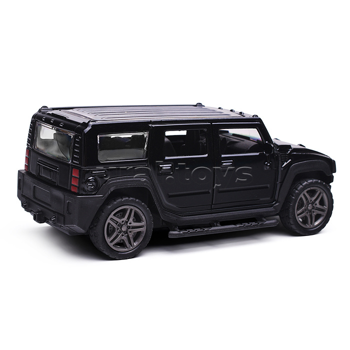 Чёрная инерционная машинка Внедорожник с люком die-cast,1:32, открывающиеся двери