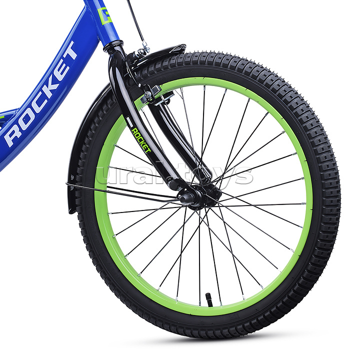Велосипед 20" Rocket Gem, цвет синий/зеленый