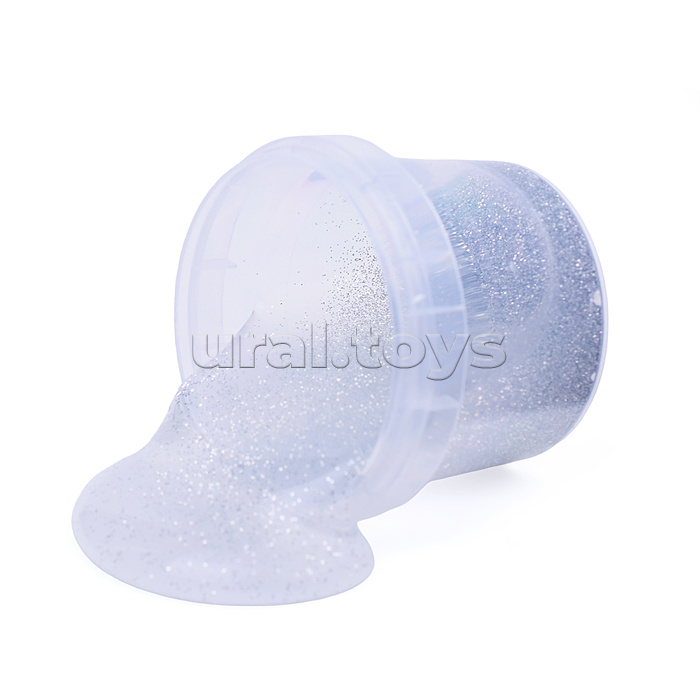 Слайм "Стекло" с серебрянными блестками, 90 гр