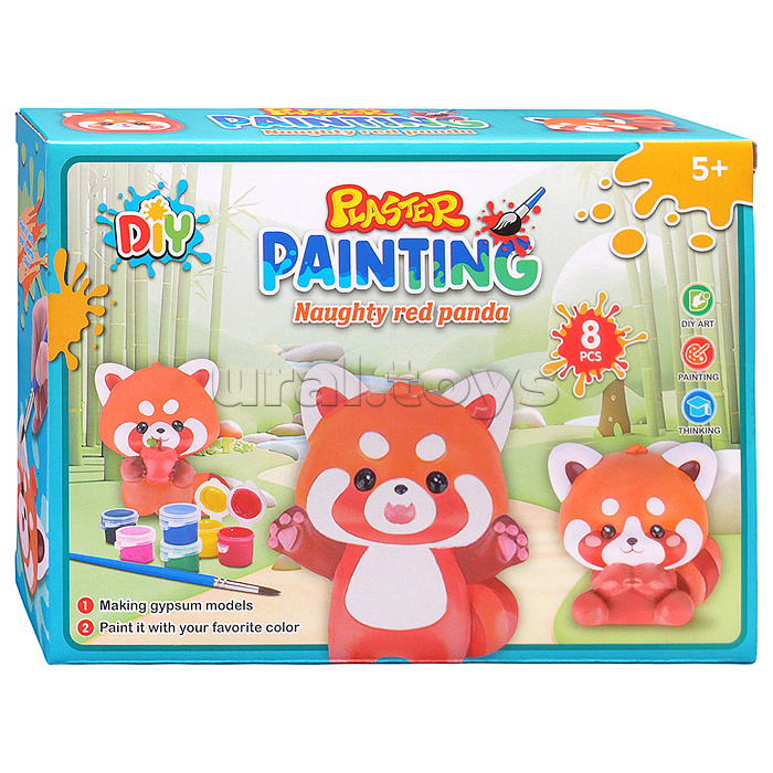 Набор Творческая мастерская 871 создание гипсовой фигуры "Озорная панда" в коробке