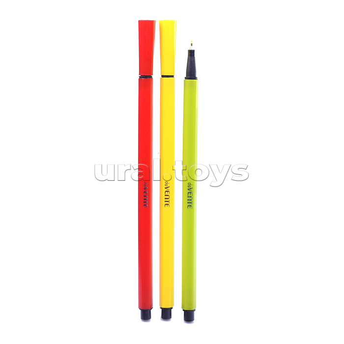 Набор ручек капиллярных "Topex" 12 цветов, d=0,4 мм, с цветным шестигранным корпусом, в пластиковом блистере