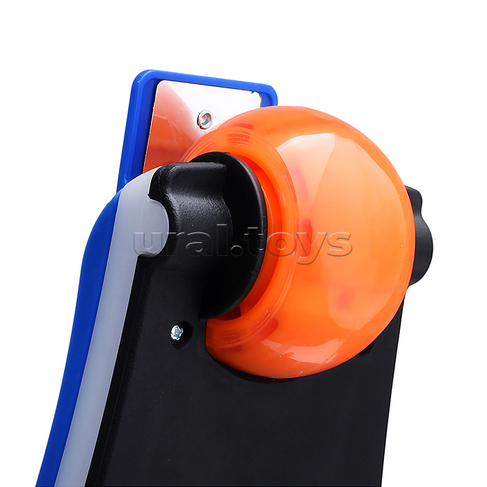 Самокат трёхколёсный ROCKET колёса световые PU, цвет синий