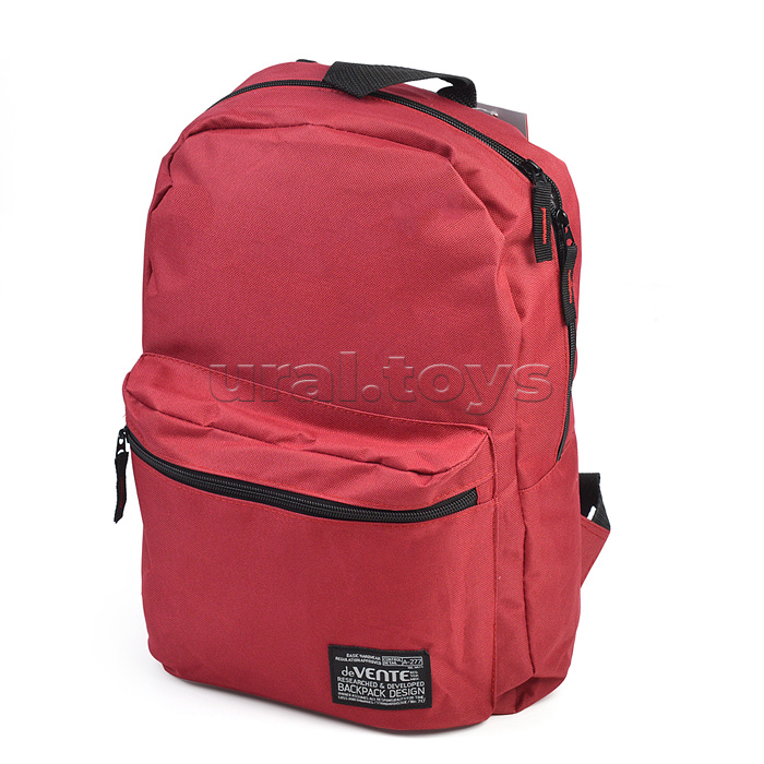 Рюкзак "Red" подростковый 40x29x17 см (14 л) 250 г, 1 отделение на молнии, 1 передний карман, бордовый