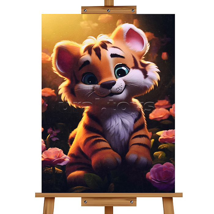 Мозаика алмазная "Тигрёнок" 20*30см.