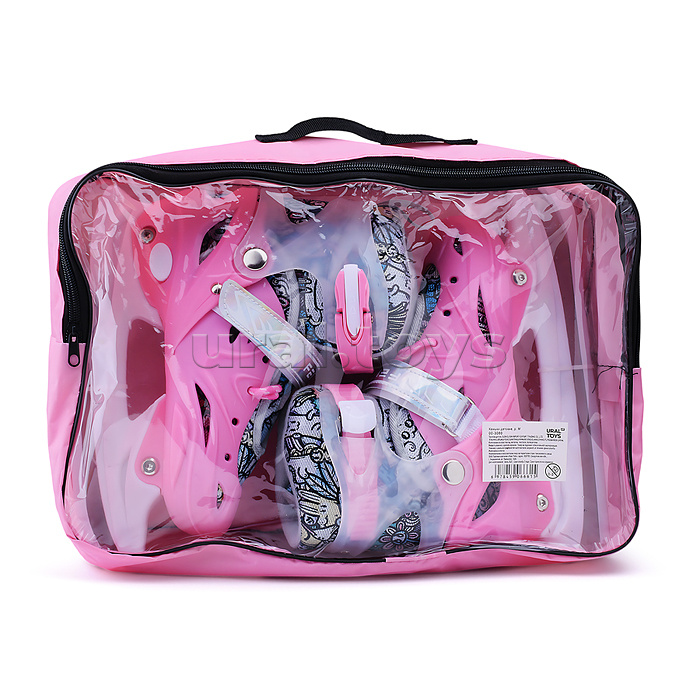 Коньки (размер M35-38) розовые, в сумке