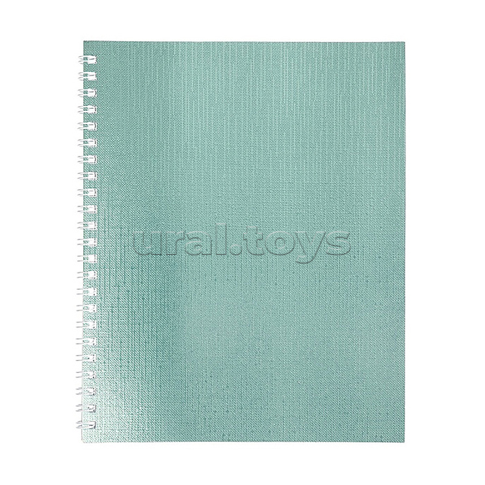 Тетрадь 48л. клетка "Metallic" А5ф 60-65г/кв.м на гребне обл. бумвинил мята