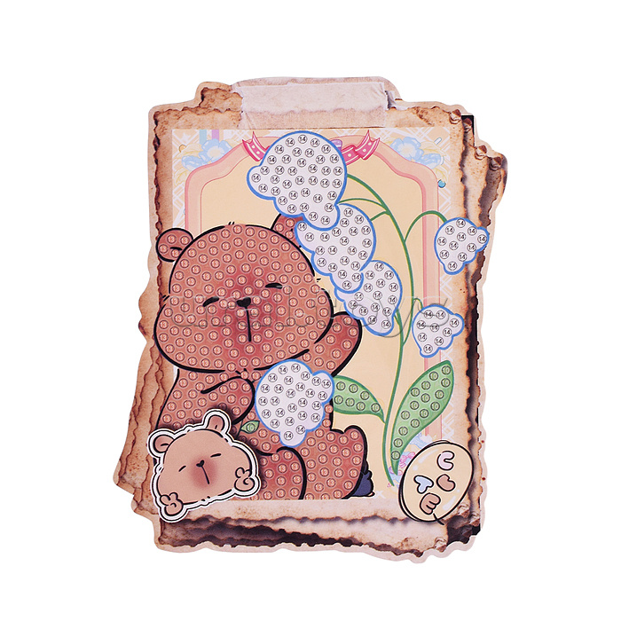 Мозаика алмазная "Такая разная капибара" 10*13см