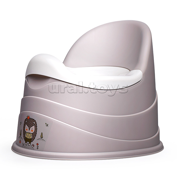 Горшок детский с декором 390х310х305мм (Светло-бежевый)