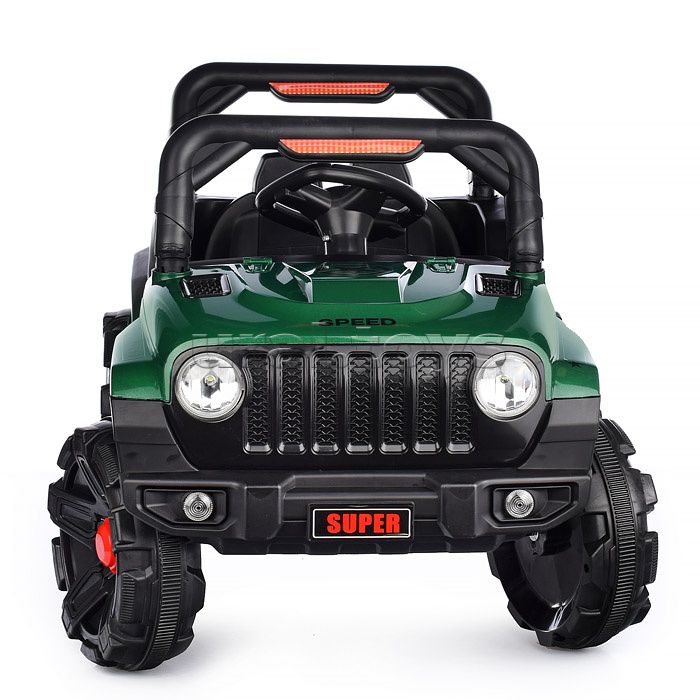 Электромобиль "Рустик" на аккумуляторе, с р/у управлением, в коробке (зеленый)