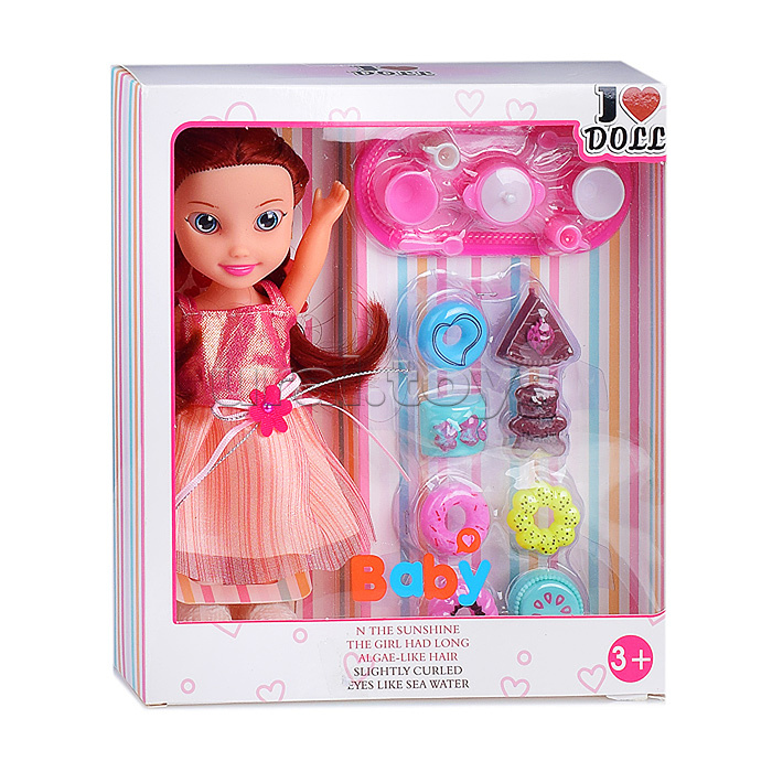 Кукла Алина (с чайным набором) в в коробке