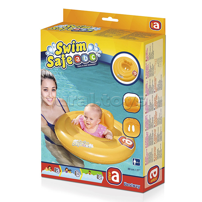 Плотик для плавания Swim Safe, ступень «A», до 12 месяцев, 69 см, 32050 Bestway Плотик для плавания Swim Safe, ступень «A», до 12 месяцев, 69 см, 32050 Bestway