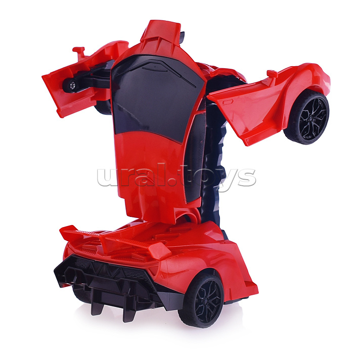 Трансформер Робот-машина Краш, инерц. механизм, красный