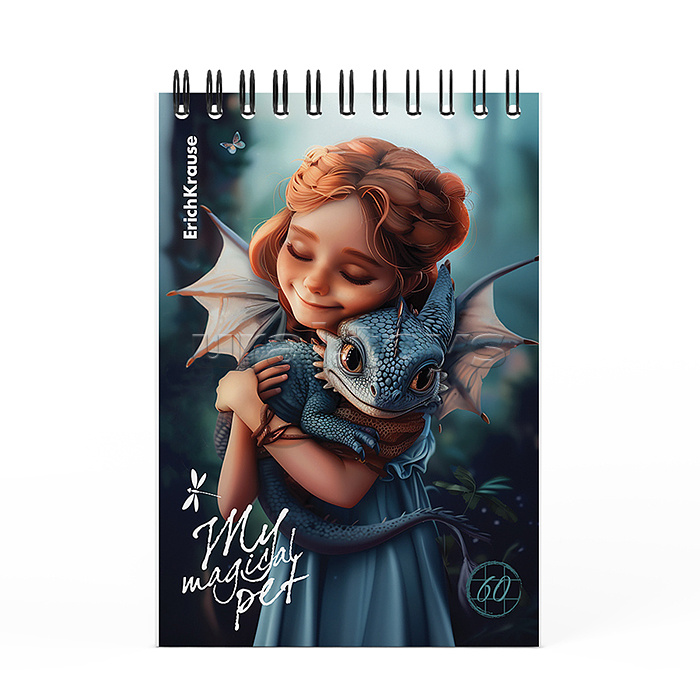 Блокнот на спирали "Magic Pet" А6, 60 листов, клетка_MIX-PACK