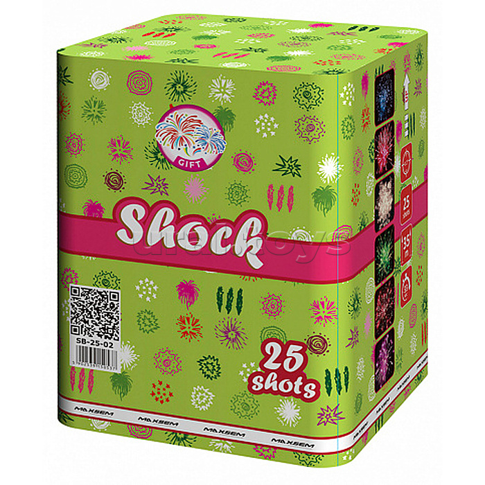 
Батарея салютов "Shock" (1,2" х 25 залп.) * в кор. 4 шт. Срок до 01.02.30