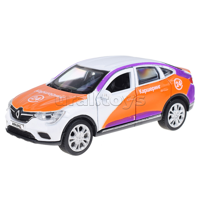 Машина металл Renault Arkana Каршеринг, 12 см, (двери, багаж) инерц, в коробке