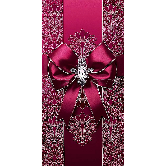 Конверт для денег без надписи (бордовый бант)