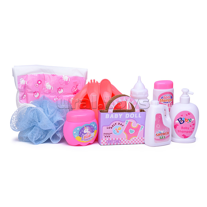 Пупс "Счастливый малыш" (пьёт, писает) с аксессуарами, в коробке