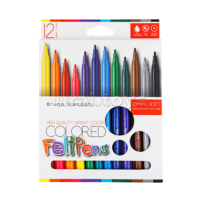 Фломастеры "Brigch colors" 12цв.