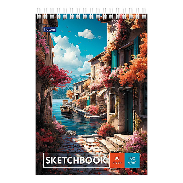 Блокнот SketchBook 80л А5ф "Живописный уголок"