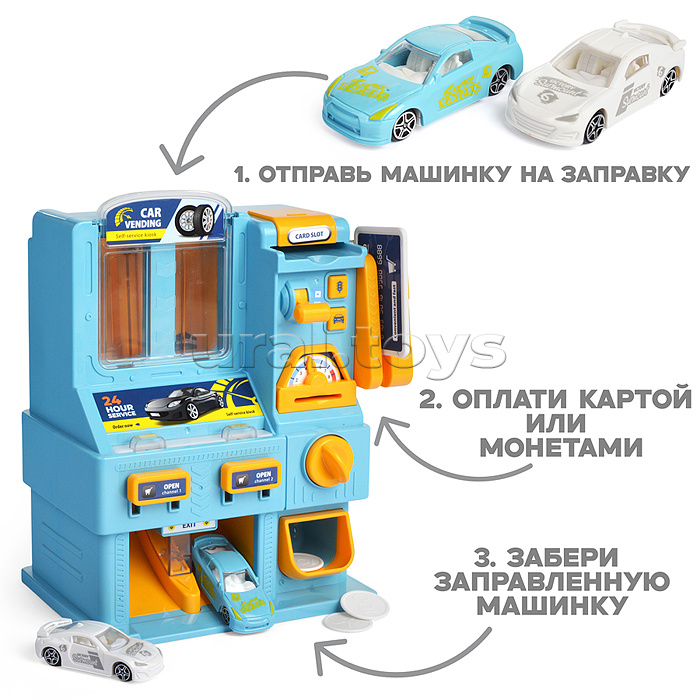 Заправочная станция с терминалом самообслуживания, в коробке