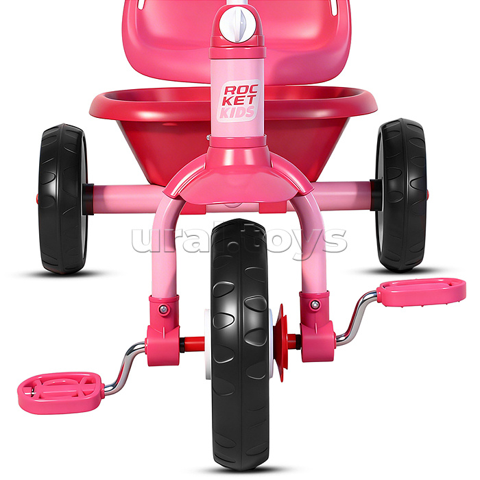 Велосипед трехколесный Rocket 138-PK, колеса EVA 10"/8", цвет розовый